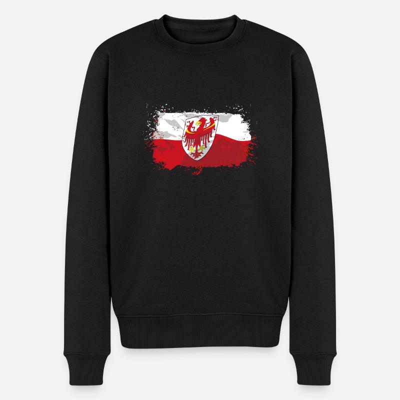 Südtirol Flagge - Männer Premium Bio Pullover - Schwarz