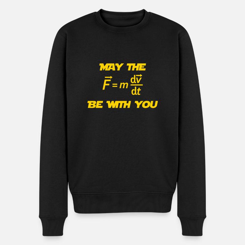 KANN DIE FORCE MATH FORMEL MIT IHNEN SEIN - Männer Premium Bio Pullover - Schwarz