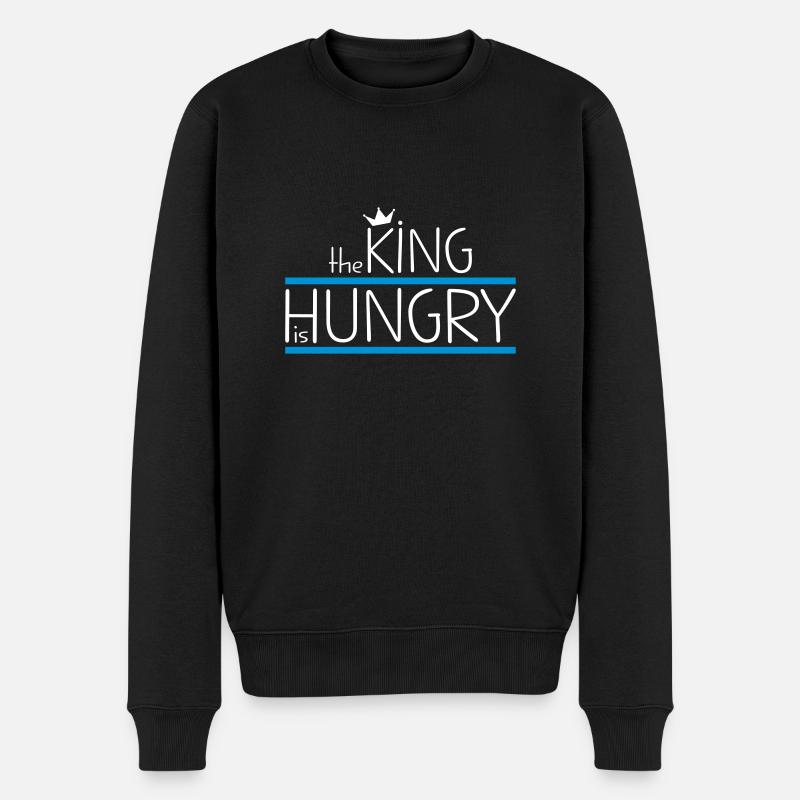 Hunger - Männer Premium Bio Pullover - Schwarz