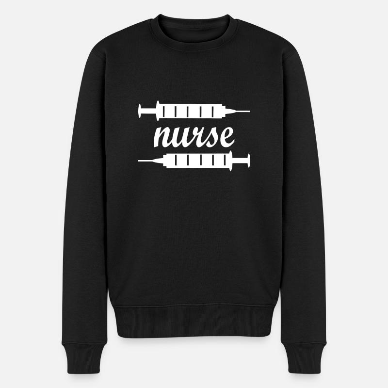 Nurse Krankenschwester Doctor - Männer Premium Bio Pullover - Schwarz