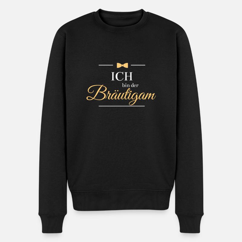 Bräutigam design - Männer Premium Bio Pullover - Schwarz