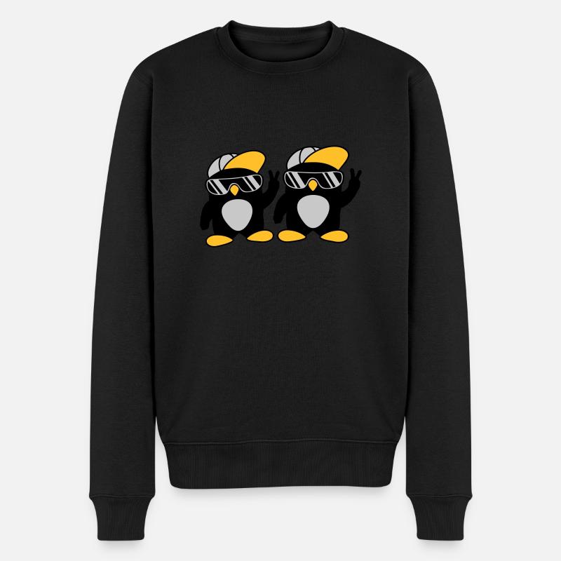 2 amis pingouins cool - Pull Premium bio Homme - noir