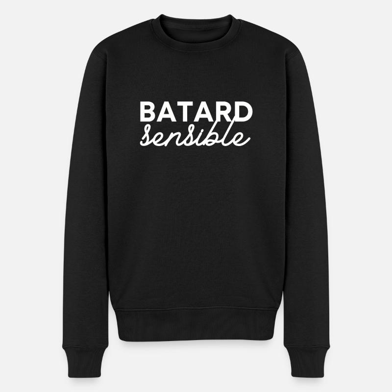 Batard sensible - Pull Premium bio Homme - noir