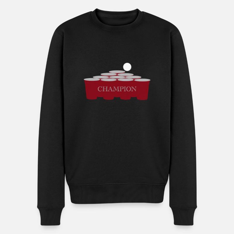 Beerpong Champion - Männer Premium Bio Pullover - Schwarz