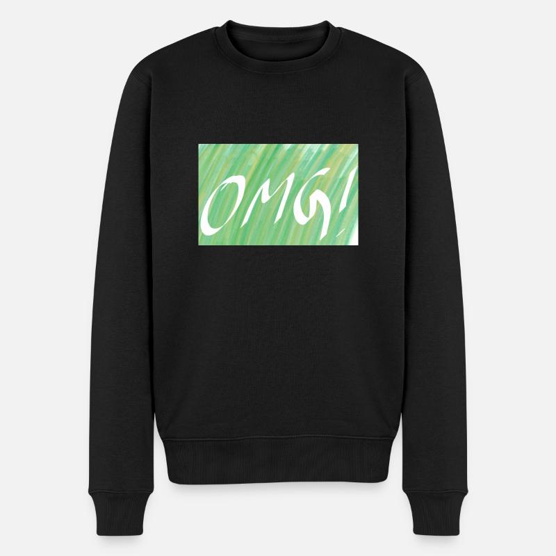 OMG! Dégradé vert OMG - Pull Premium bio Homme - noir