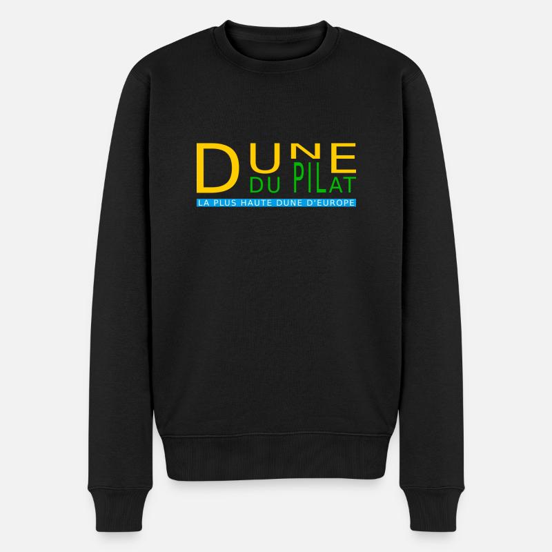 Dune du Pilat, die höchste Düne Europas - Männer Premium Bio Pullover - Schwarz