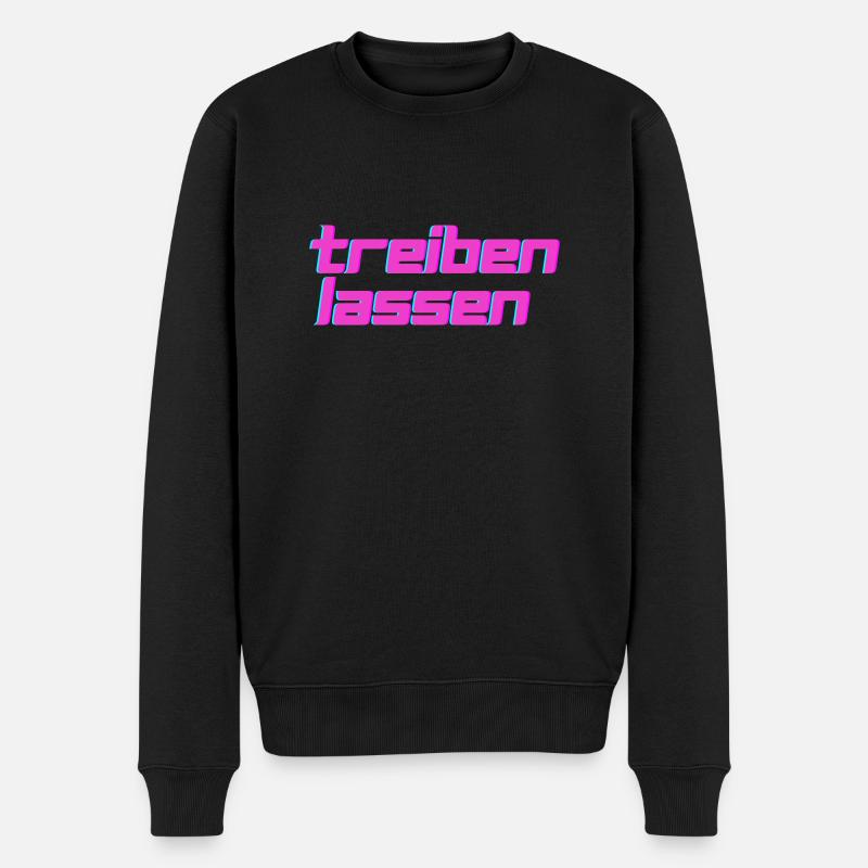 Treiben lassen - Männer Premium Bio Pullover - Schwarz