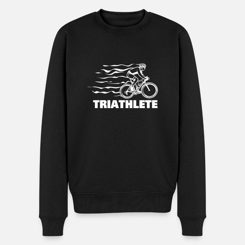 Triathlon Biking Biker - Männer Premium Bio Pullover - Schwarz