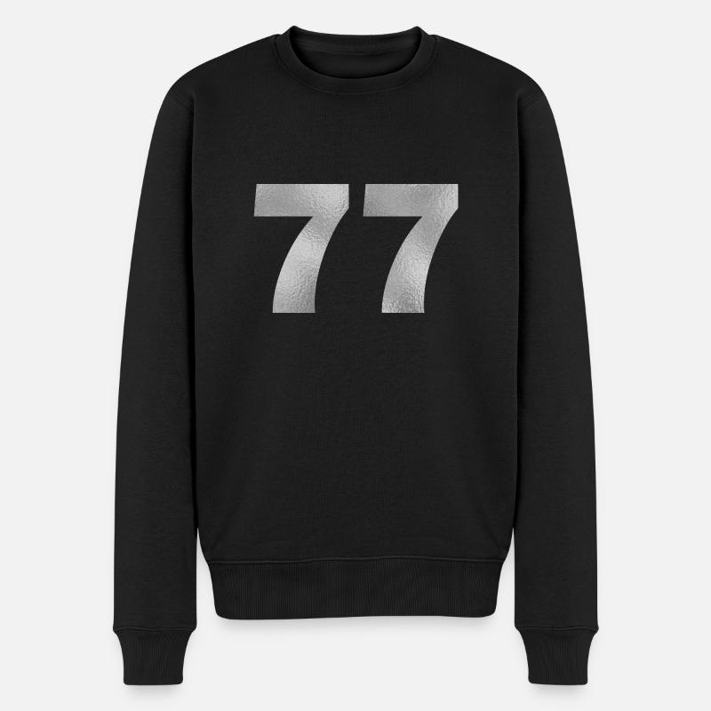 Anniversaire 77 ans - Pull Premium bio Homme - noir