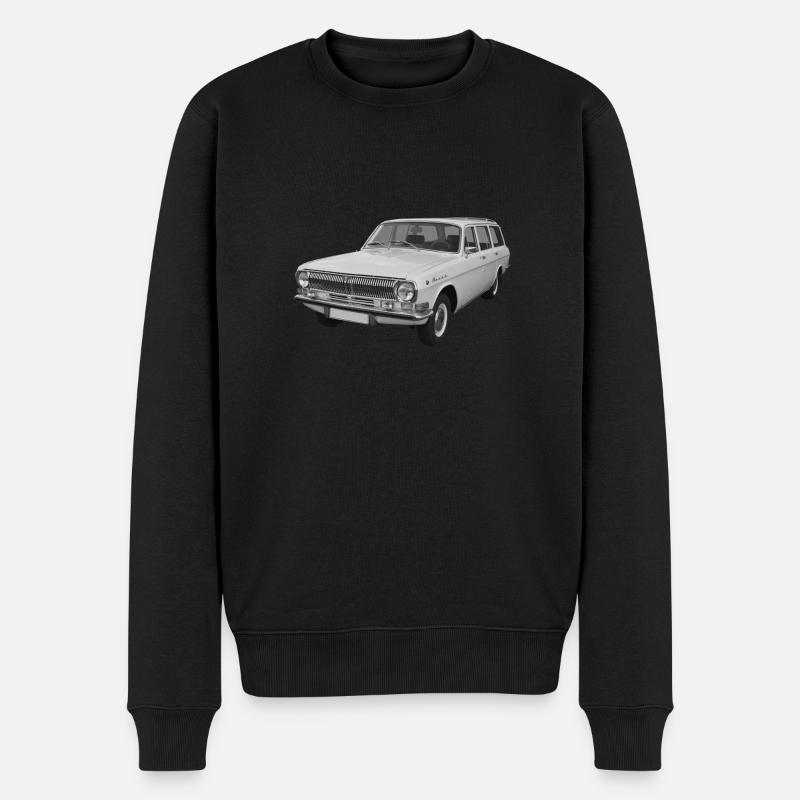 Pkw GAZ M 24-02 Wolga Kombi Sowjetunion Oldtimer - Männer Premium Bio Pullover - Schwarz