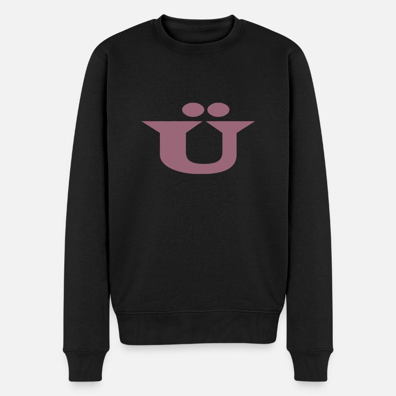 Ü - Männer Premium Bio Pullover - Schwarz