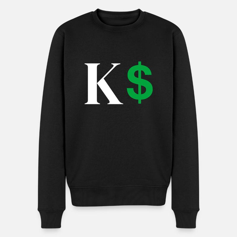 Lettre k dollar - Pull Premium bio Homme - noir