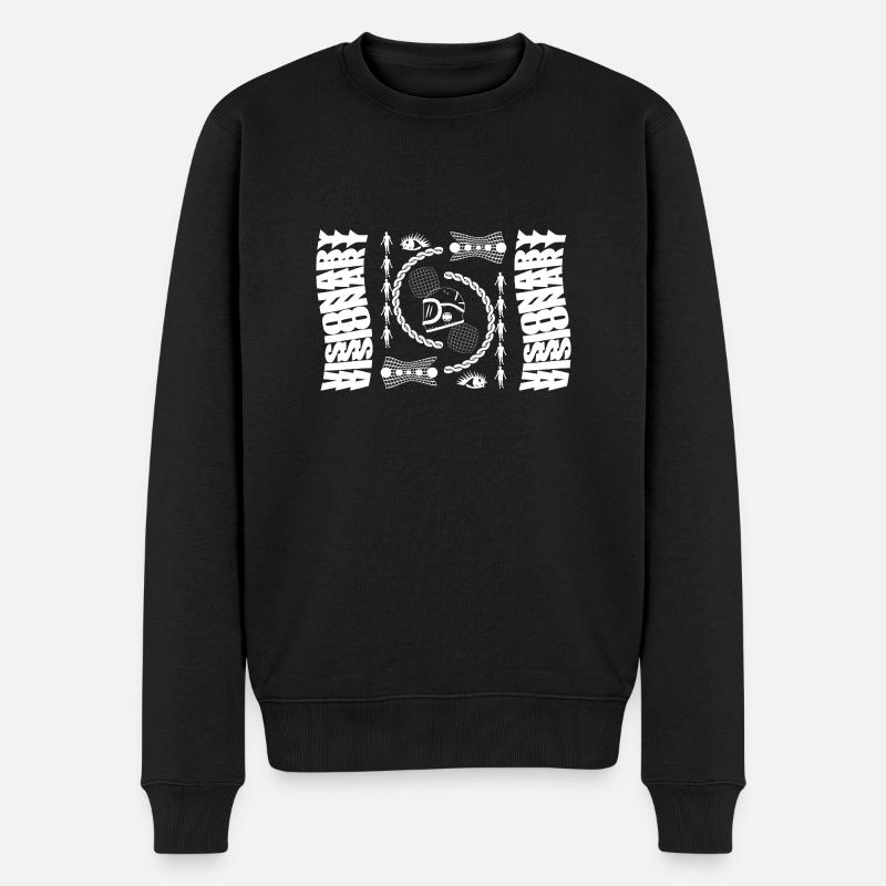 Visionary - Männer Premium Bio Pullover - Schwarz