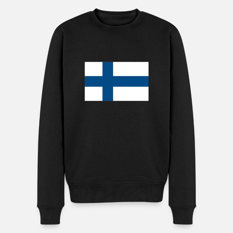 Finnland - Männer Premium Bio Pullover - Schwarz
