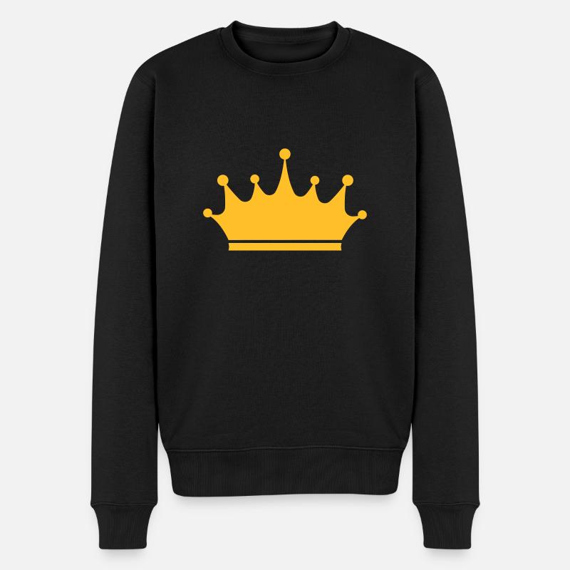 couronne - Pull Premium bio Homme - noir