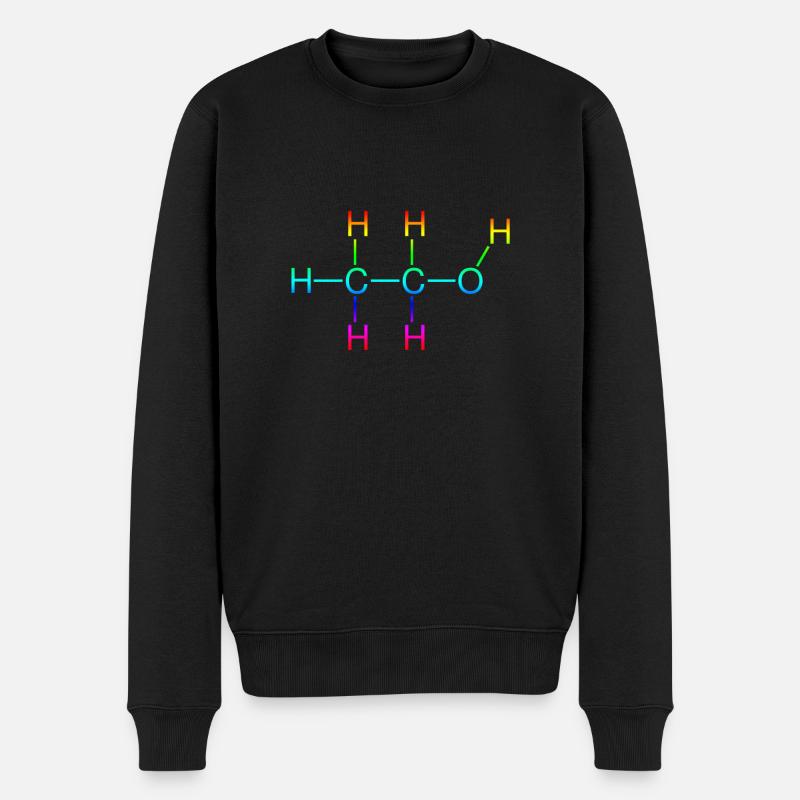 Ethanol Alkohol Strukturformel - Männer Premium Bio Pullover - Schwarz