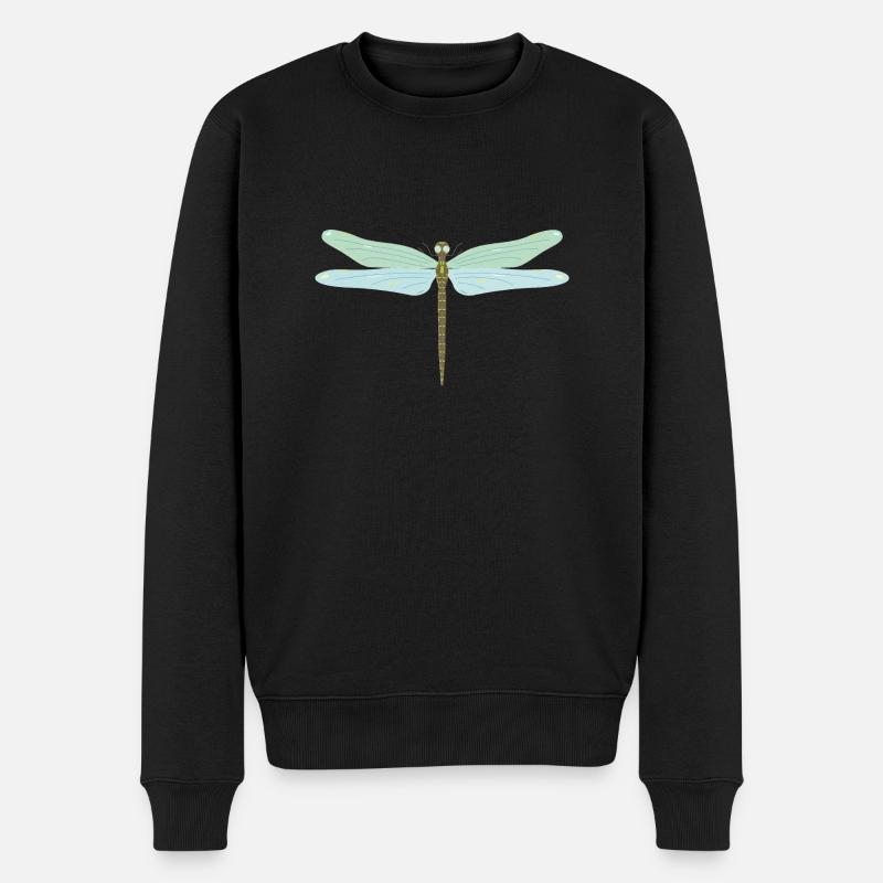 Libellule, insecte, coloré - Pull Premium bio Homme - noir