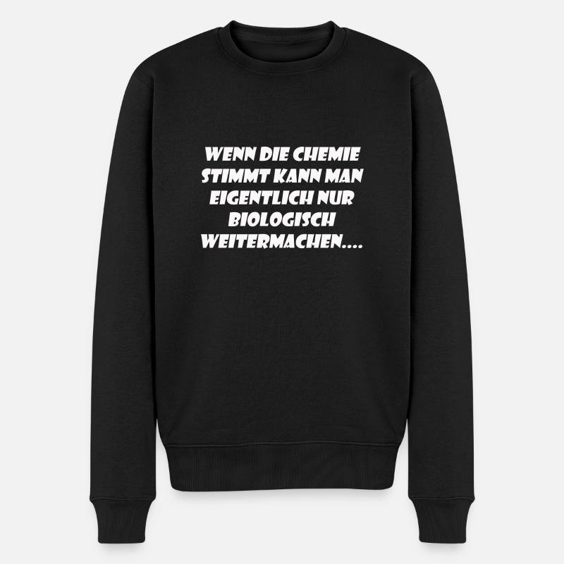 Chemie - Männer Premium Bio Pullover - Schwarz