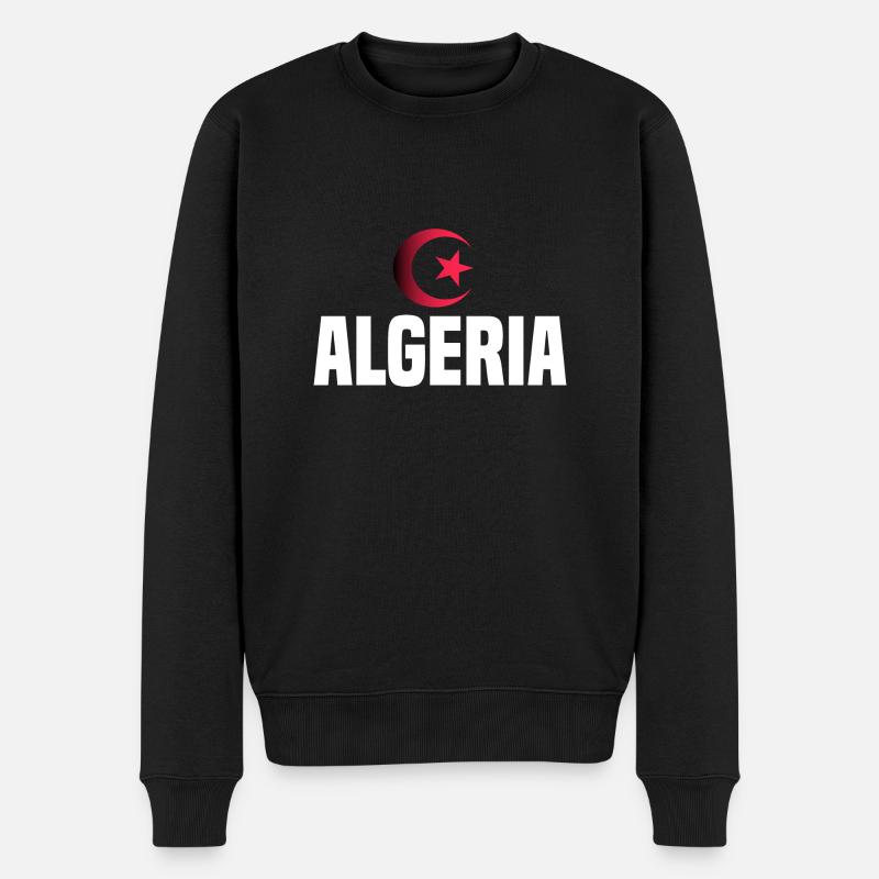 Algeria Blanc - Pull Premium bio Homme - noir