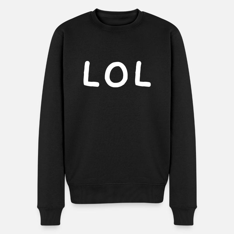 LOL - Männer Premium Bio Pullover - Schwarz