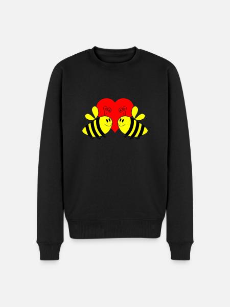 Bee Love 3 - Men's Premium Organic Jumper - black