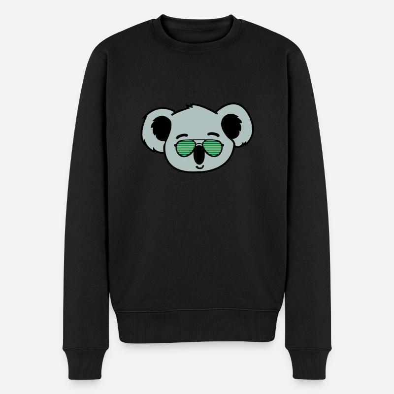 koala cool - Männer Premium Bio Pullover - Schwarz