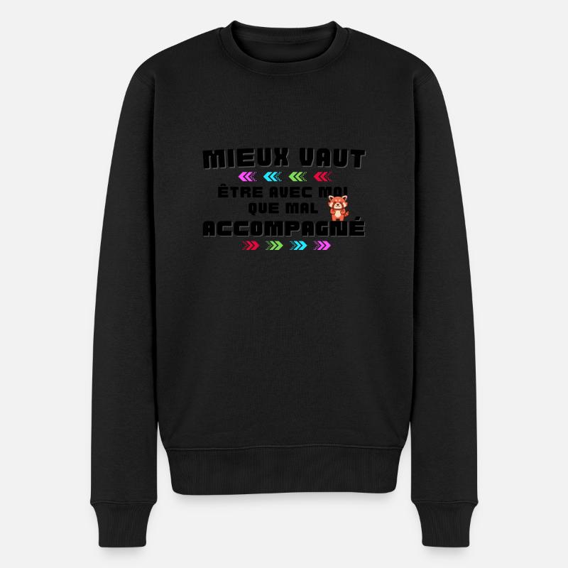 Être avec moi - Pull Premium bio Homme - noir