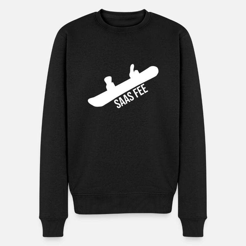 Saas Fee Fan - Männer Premium Bio Pullover - Schwarz