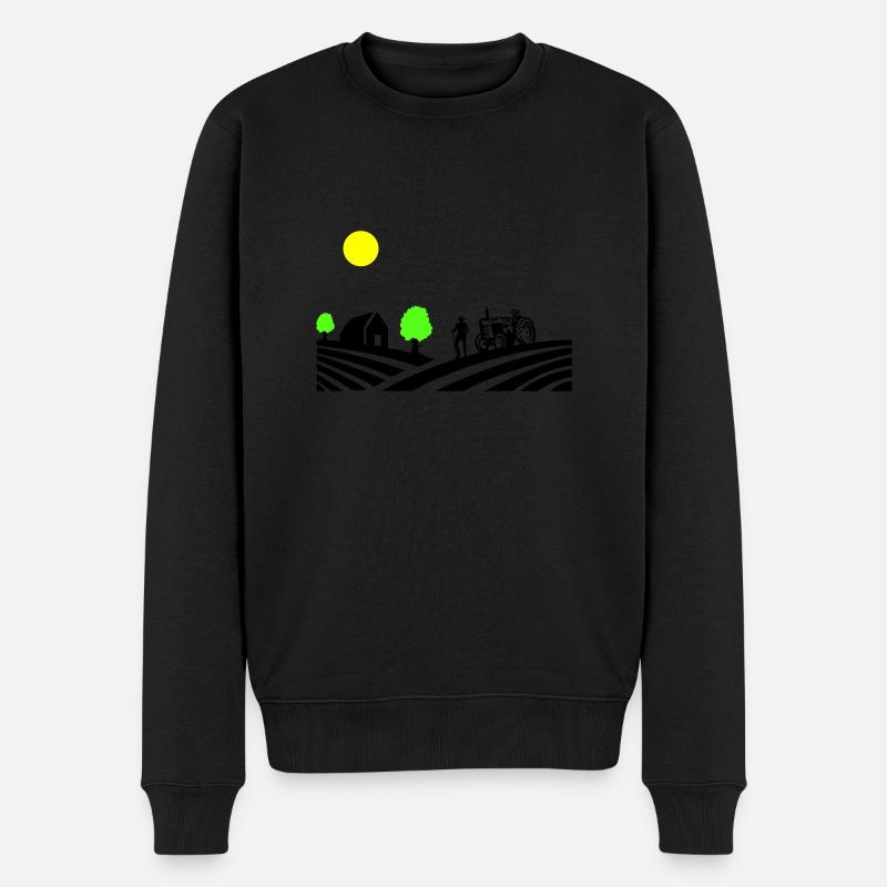 traktor farm - Männer Premium Bio Pullover - Schwarz