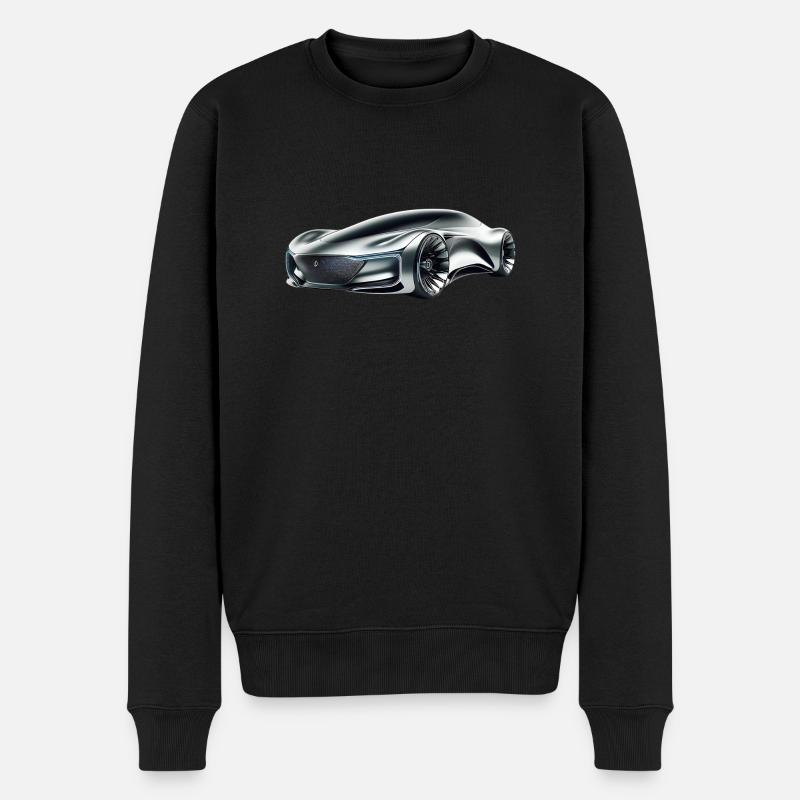 futuristisches Auto - Männer Premium Bio Pullover - Schwarz