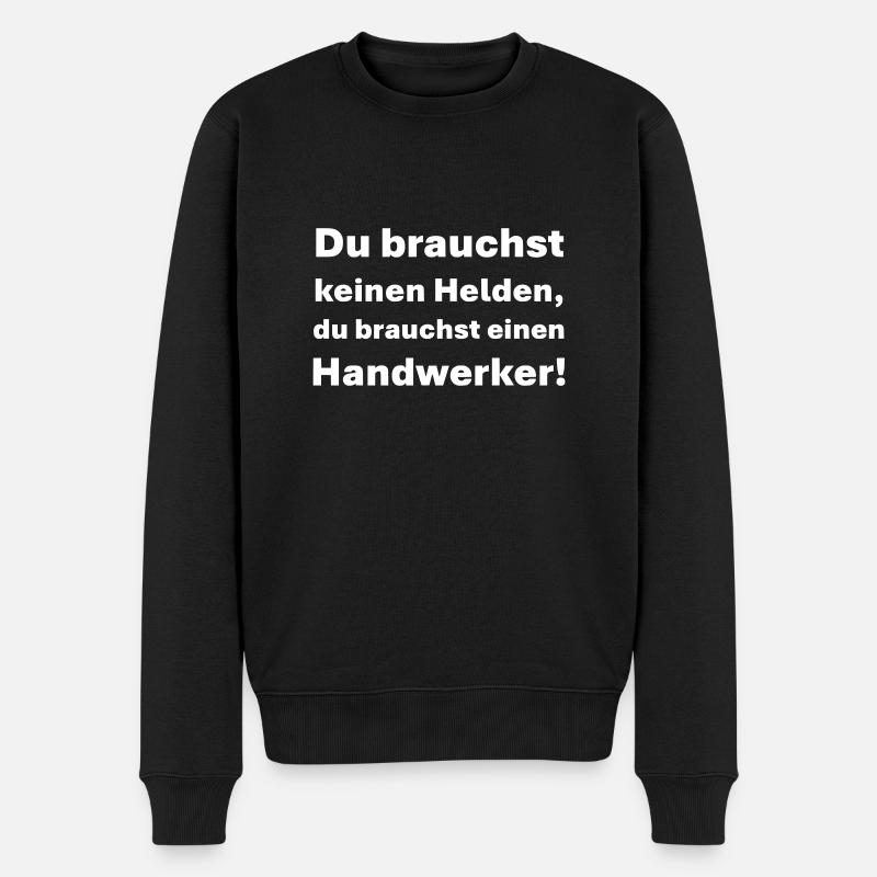Handwerker - Männer Premium Bio Pullover - Schwarz