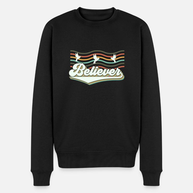 Believer - Männer Premium Bio Pullover - Schwarz