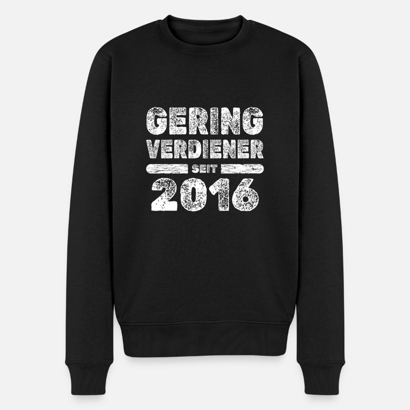 Spruch 2016 - Männer Premium Bio Pullover - Schwarz