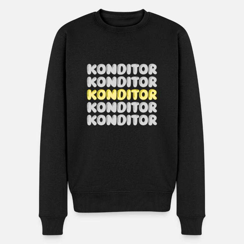 Konditor - Männer Premium Bio Pullover - Schwarz