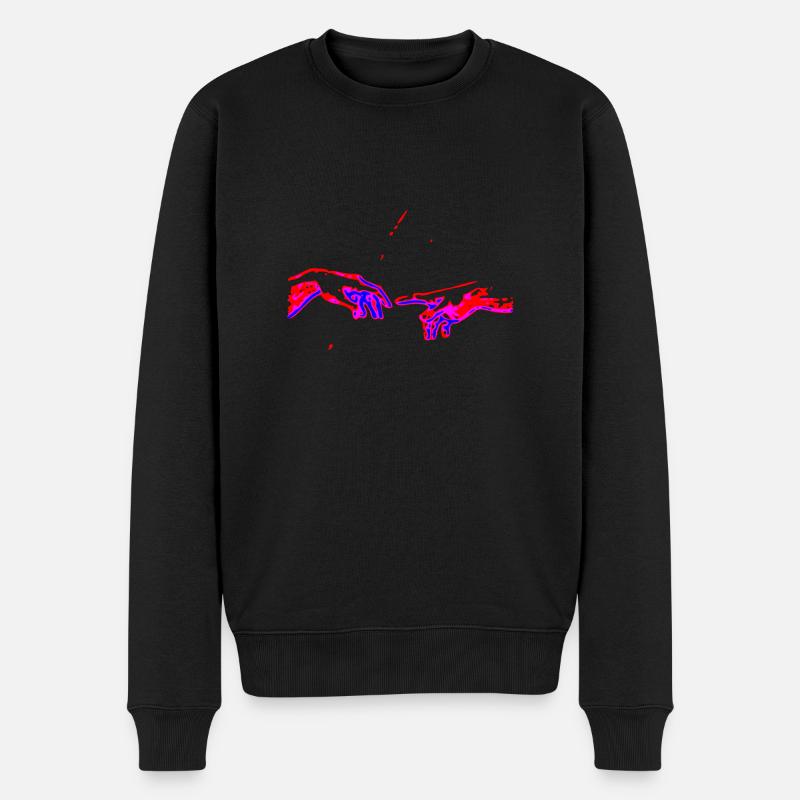 Adam Erschaffung - Männer Premium Bio Pullover - Schwarz