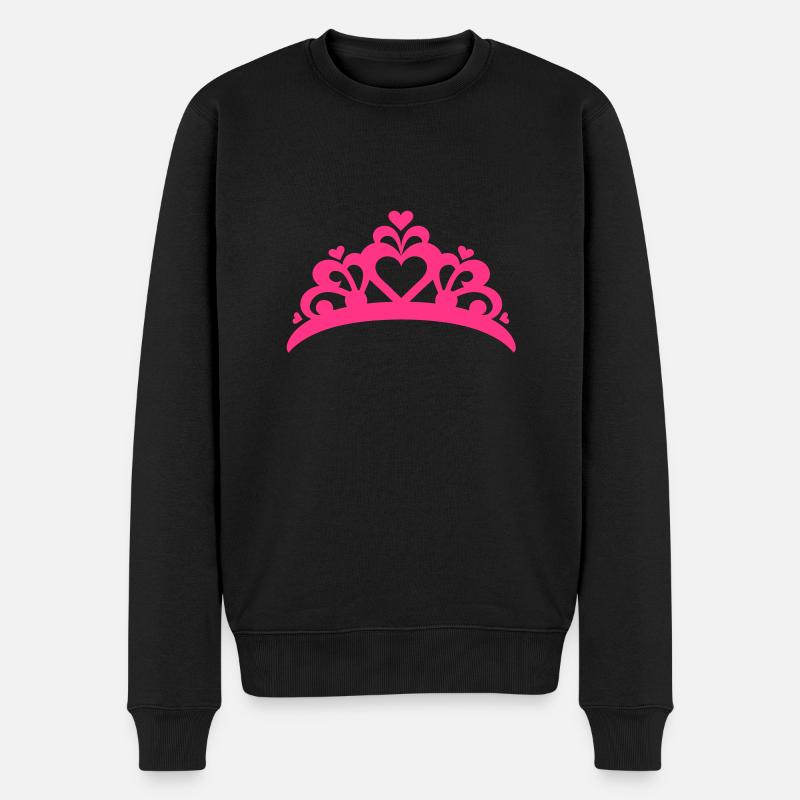 Brautkrone - Männer Premium Bio Pullover - Schwarz