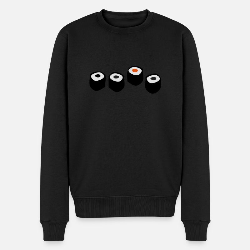 Sushi Rolls - Männer Premium Bio Pullover - Schwarz