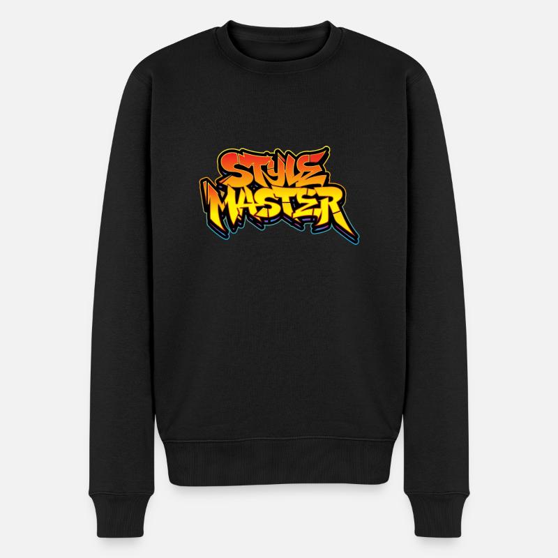 STYLE MASTER Graffiti Schriftzug - Männer Premium Bio Pullover - Schwarz
