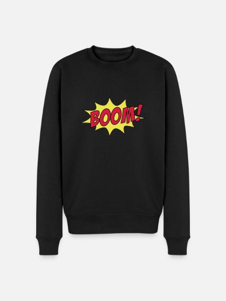 BOOM! - Men's Premium Organic Jumper - black