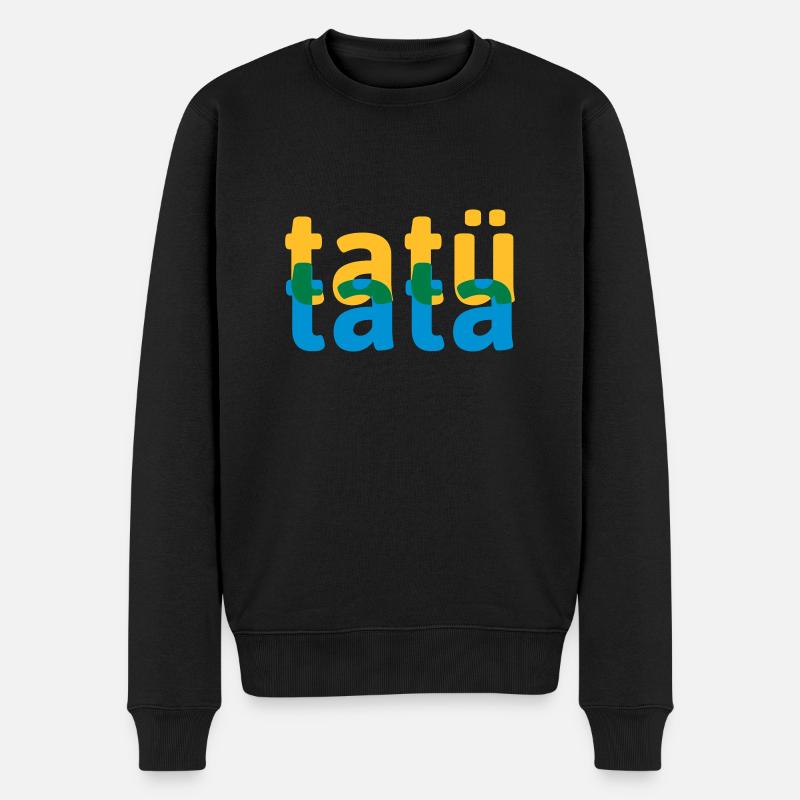 tatü tata sirène mots abstraits - Pull Premium bio Homme - noir