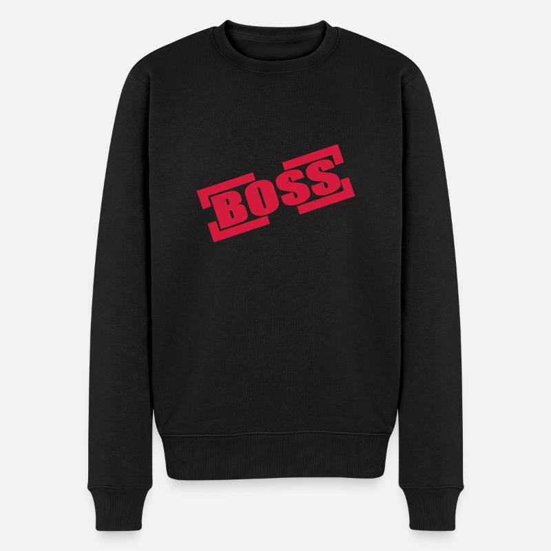 boss - Männer Premium Bio Pullover - Schwarz