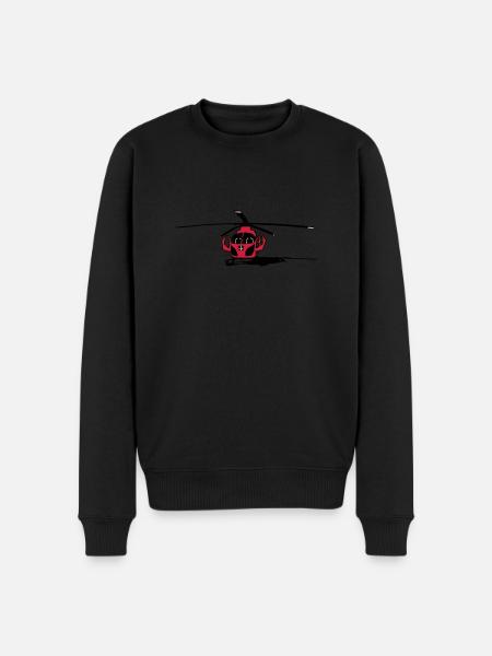 Terrain , hélicoptère - Pull Premium bio Homme - noir