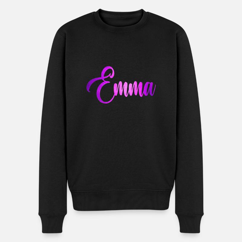 Emma - Männer Premium Bio Pullover - Schwarz