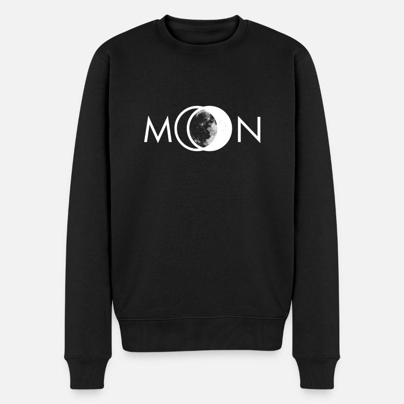 Moon - Männer Premium Bio Pullover - Schwarz
