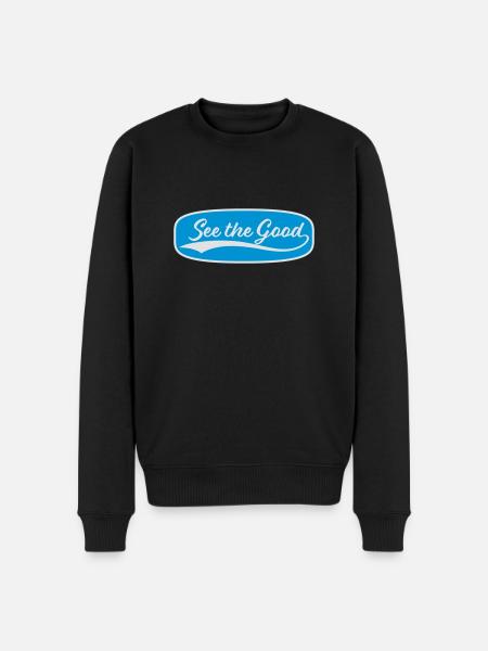 see the good quote - Men's Premium Organic Jumper - black