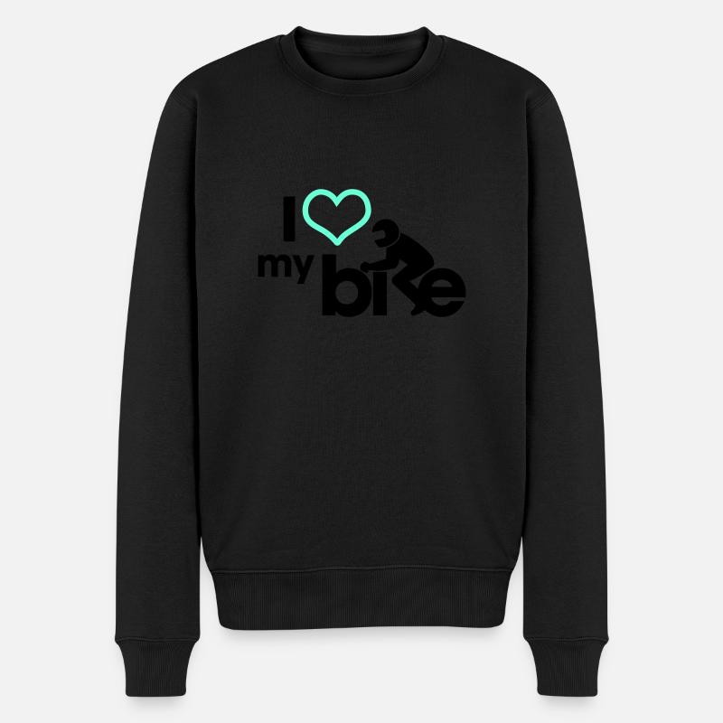 i l ove mon vélo - Pull Premium bio Homme - noir