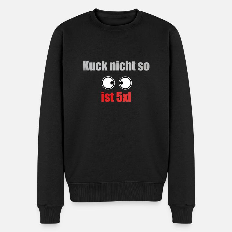 Kuck nicht mit augen - Männer Premium Bio Pullover - Schwarz