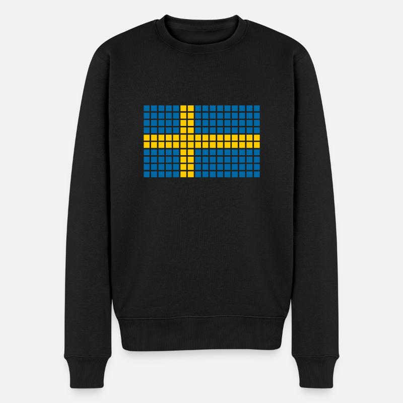 Schweden Mosaik - Männer Premium Bio Pullover - Schwarz