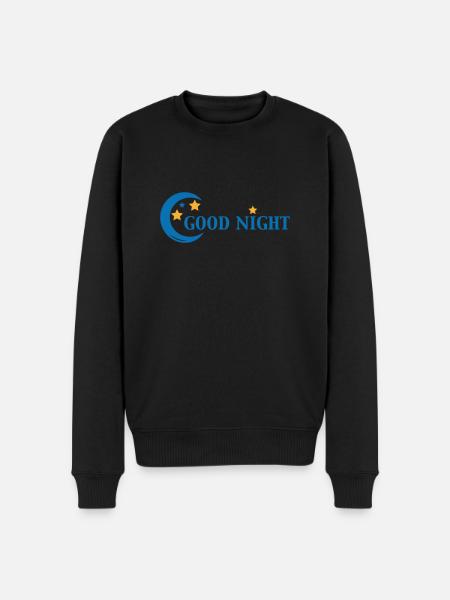 Good Night - Men's Premium Organic Jumper - black