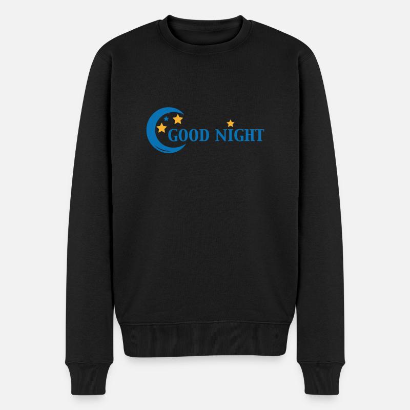 Good Night - Männer Premium Bio Pullover - Schwarz